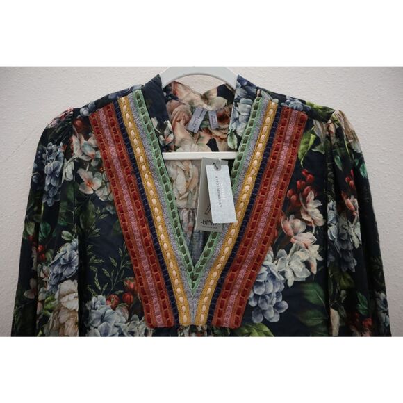 Bl-nk London x Anthropologie Women's Sz XSP Black Motif Stephanie Top - Picture 3 of 11